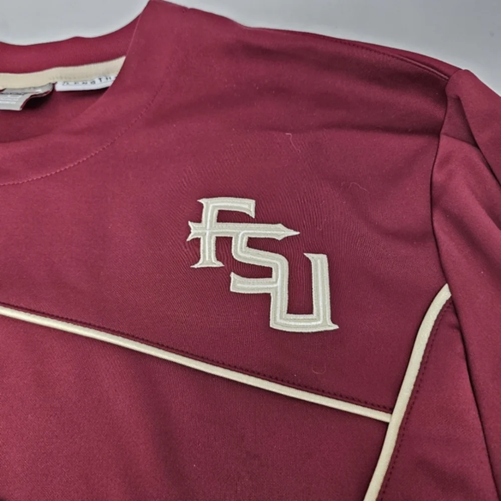 Vtg Nike Team FSU Mens L +2Tall Burgundy Pullover Shirt Florida State Seminoles.